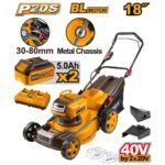 Tondeuse 40v 2BATTERIES 5Ah 460mm 60L INGCO