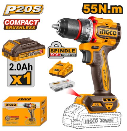 VISSEUSE 20V  BRUSHLESS 1 BATTERIE-50 N.m INGCO