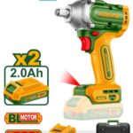 Clé à Choc Sans Fil Brushless 20V 400Nm 1/2" (2 Batteries 2.0Ah + Coffret) - JADEVER (JDCD1B40)
